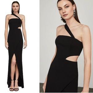 BCBGMAXAZRIA Acasia One Shoulder Dress in White